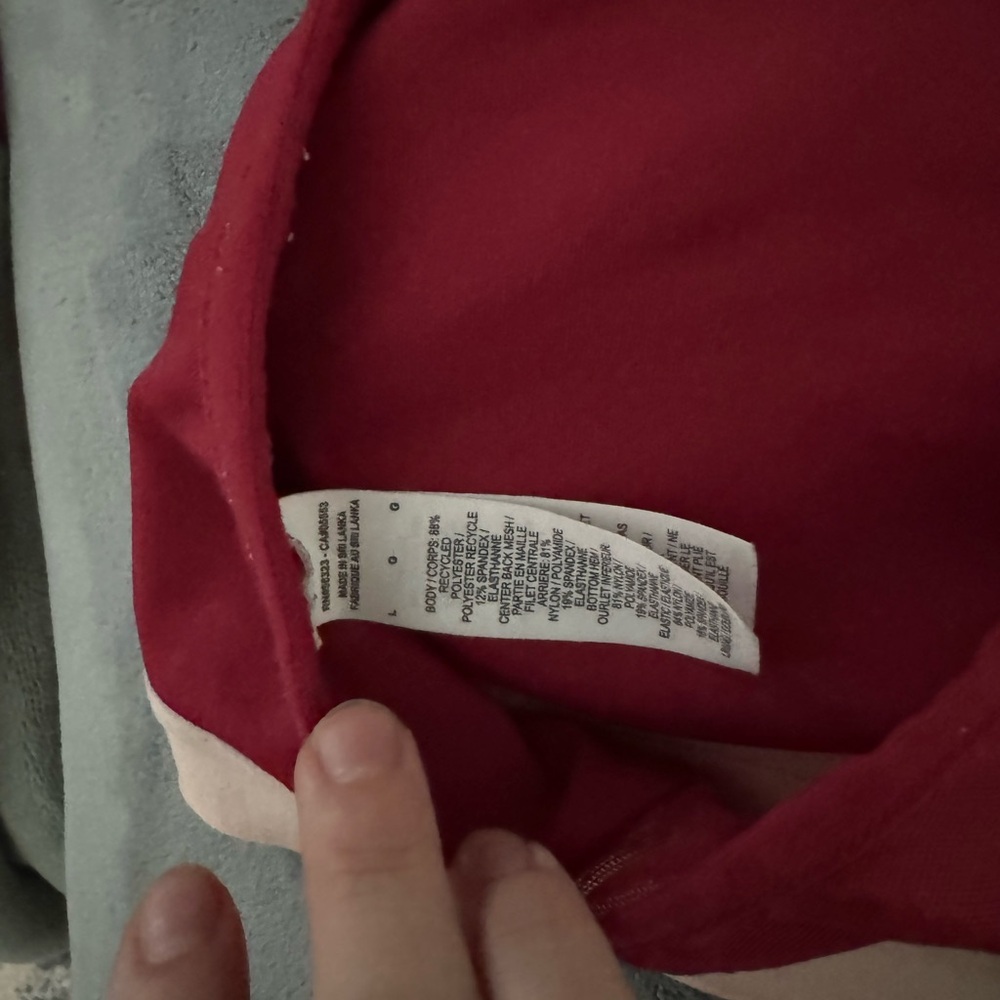Nike maroon/red Sports Bra Medium Support - Picture 5 of 5